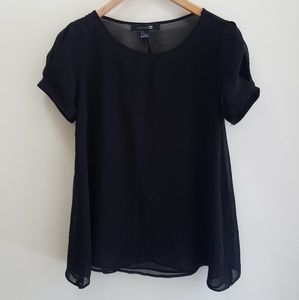 Sheer Black Babydoll Top 🌙